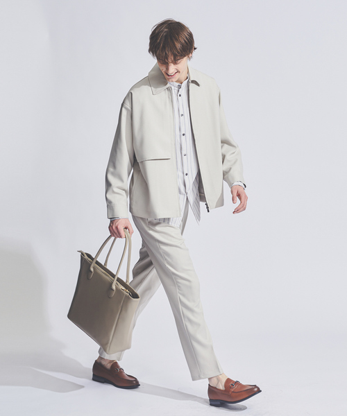 ABAHOUSE GRAY ブルゾン アウター 「セットアップ対応」ポリカルゼ