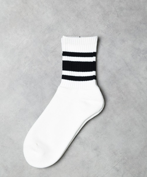 靴下 THREE LINEPILE SOCKS スリーラインパイルソックス メンズ