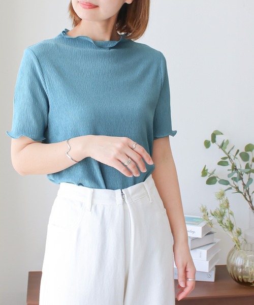 Social GIRL（ソーシャルガール） tシャツ プチハイネックメローリブ