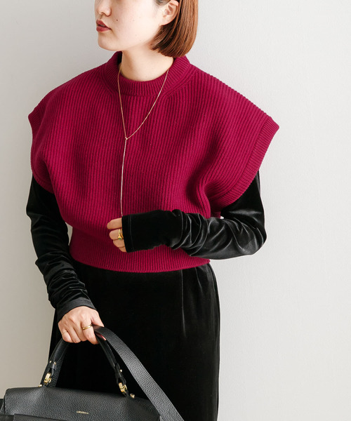 ベスト ジレ 「別注」ROUTINE×URBAN RESEARCH　WOOL KNIT VEST レディース