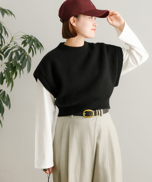 【GREEN】『別注』ROUTINE×URBAN RESEARCH WOOL KNIT VEST アーバンリサーチ URBAN RESEARCH 『別注』ROUTINE×URBAN RESEARCH