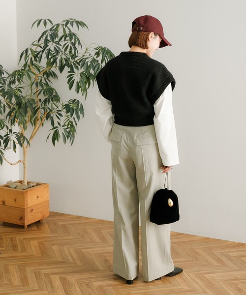 【GREEN】『別注』ROUTINE×URBAN RESEARCH WOOL KNIT VEST アーバンリサーチ URBAN RESEARCH 『別注』ROUTINE×URBAN RESEARCH