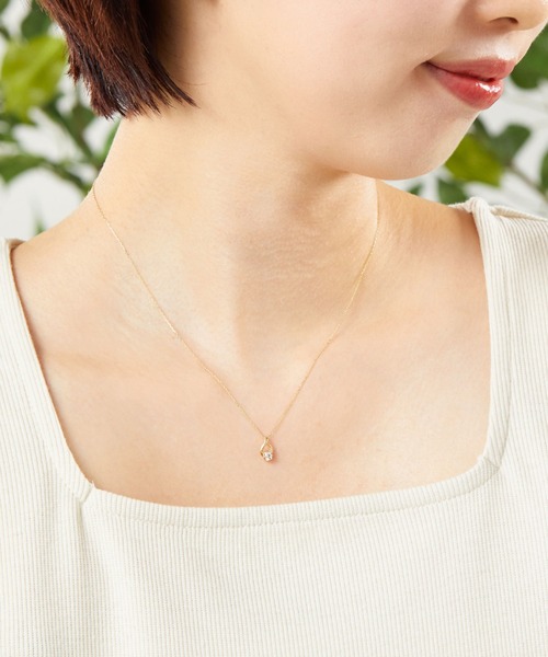 va vendome aoyama ネックレス K10YG ホワイトトパーズ ダイヤモンド