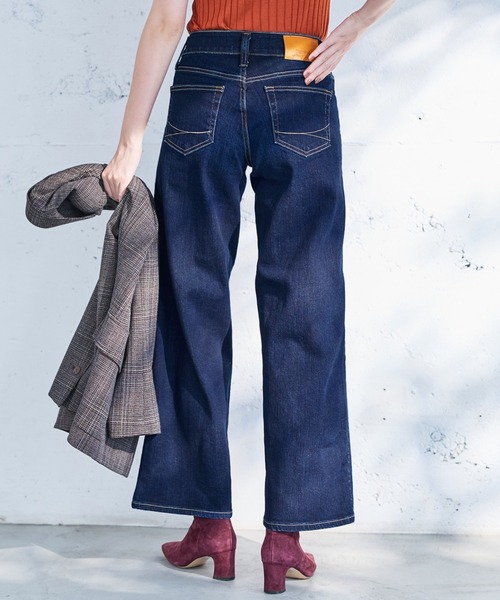 サムシング　「LISA」セミワイド　30インチ SOMETHING（サムシング） ワイドパンツ ジーンズ デニム デニムパンツ
