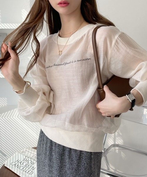 tシャツ シアー カットソー ブラウス レディース : ZOZOTOWN