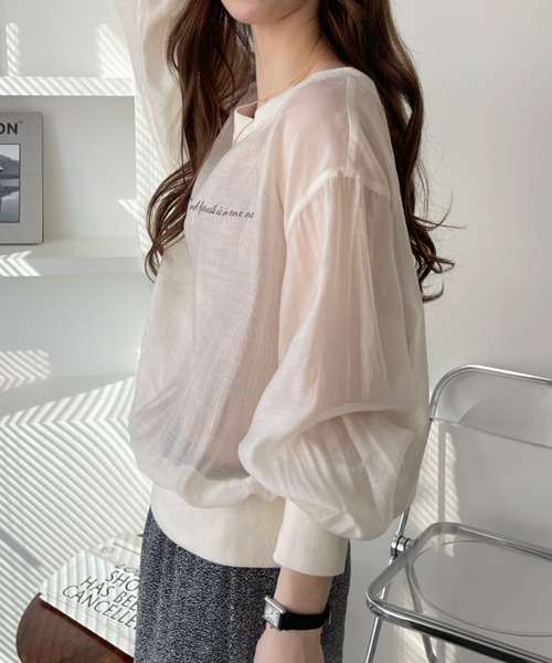 ブラウス シャツ シアーTシャツ レディース LEPSIM ブラウス シャツ シアー楊柳シャツ 122004 レディース