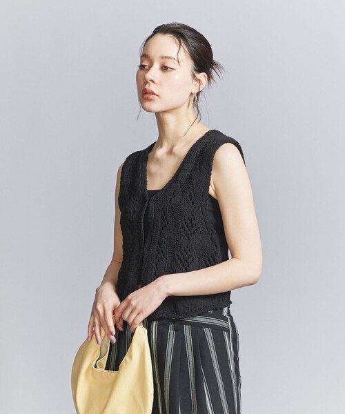 open yy ニットベスト ベージュ系 OPEN Yy ニット 「OPEN Yy」アーガイルポインテル ベスト