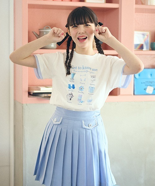 mezzo piano Junior（メゾピアノ ジュニア） tシャツ Chaton Tシャツ