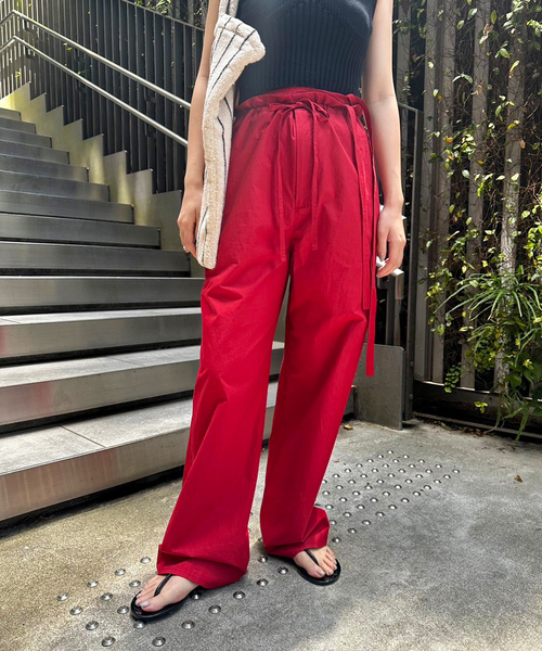 EDIT. FOR LULU パンツ 「VERSO/ヴェルソ」Strap Cotton Pants