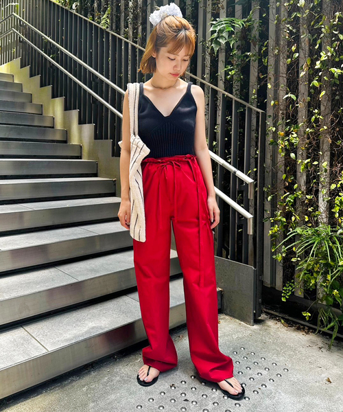 【完売商品】エディットフォールル　VERSO/ヴェルソ EDIT. FOR LULU パンツ 「VERSO/ヴェルソ」Strap Cotton Pants