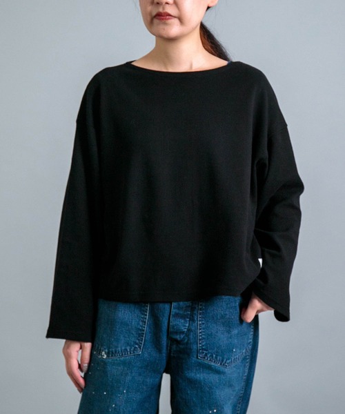 tシャツ 「OMNIGOD womens / オムニゴッド」 KLフライス ボートネックTシャツ レディース
