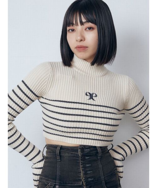 特価❣️Mロゴが可愛いニット新品未使用❣️ EMODA ニット セーター ジャガードロゴニット レディース