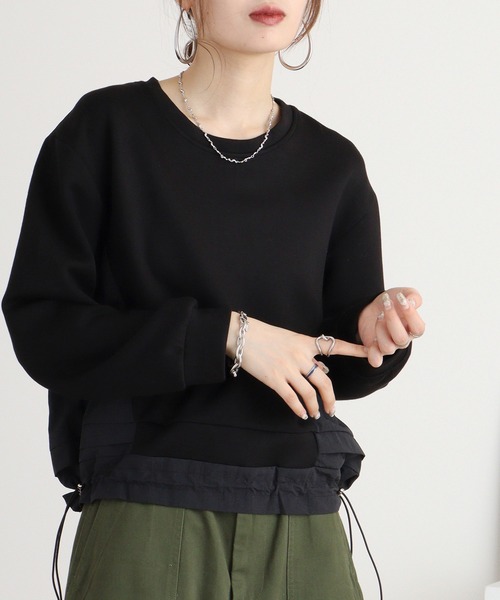 tシャツ A.N.L バックシャンダンボールプルオーバー レディース