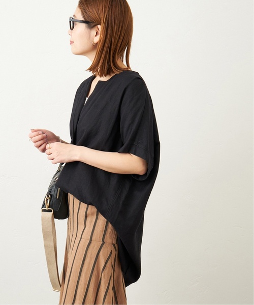 「JOURNAL STANDARD」 半袖ブラウス - ブラック レディース JOURNAL STANDARD 「JOURNAL STANDARD」 半袖ブラウス FREE
