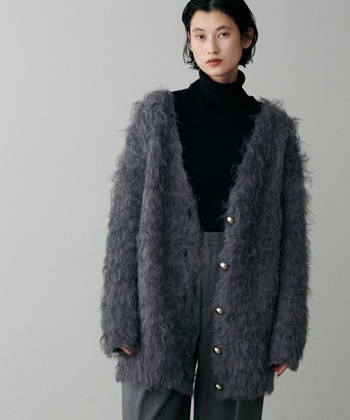 LARUTA カーディガン 「LARUTA」ノーブル起毛加工ニットコート  