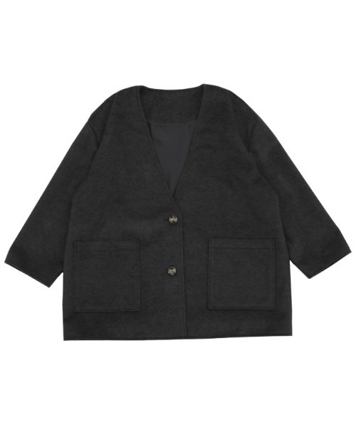 「select MOCA」 ノーカラーコート FREE アイボリー レディース_画像2