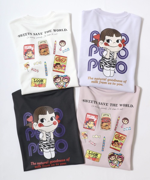 トレーナー スウェット Peko/ペコ ワンポイント刺繍 バックプリント