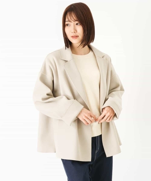 「MK MICHEL KLEIN」 チェスターコート 38 ライトブルー レディース_画像7