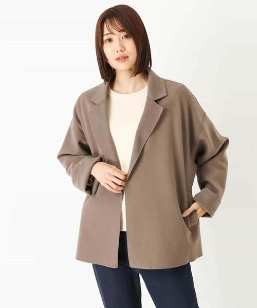 「MK MICHEL KLEIN」 チェスターコート 38 ライトブルー レディース_画像8