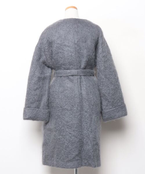 「Bilitis dix-sept ans」 ノーカラーコート 36 グレー レディース_画像2
