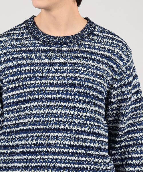 セーター ニット TOMORROWLAND tricot コットン マルチカラー クルーネックニット メンズの画像