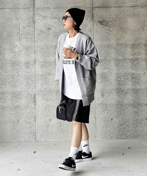 「reca」 ニットカーディガン M ベージュ レディース_画像7