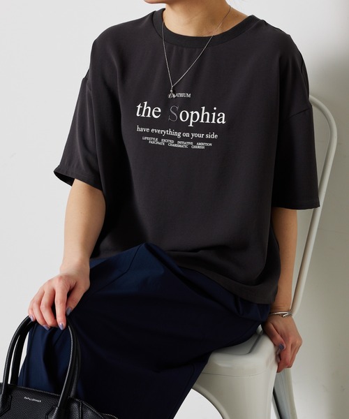 COLLAGE GALLARDAGALANTE tシャツ 刺繍ロゴジョーゼットプル
