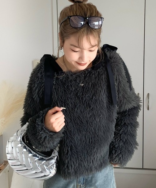 「mily bilet」 長袖ニット X-LARGE アイボリー レディース_画像3