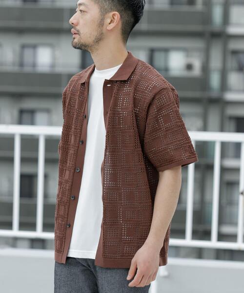URBAN RESEARCH ROSSO MEN シャツ 「WEB限定」Laceリラックス半袖