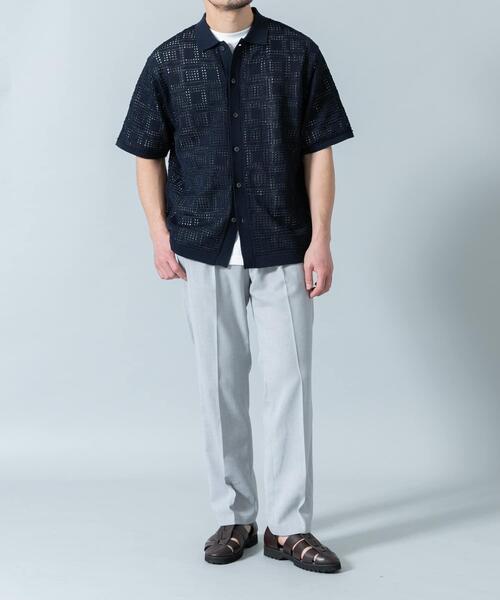 URBAN RESEARCH ROSSO MEN シャツ 半袖 「WEB限定」Laceリラックス半袖