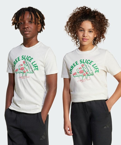 adidas tシャツ ラウンジ ピザグラフィック 半袖Tシャツ キッズ