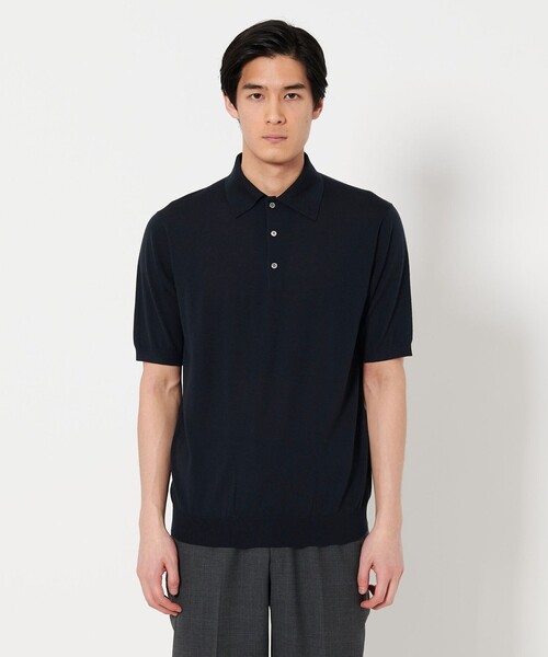 UNITED ARROWS ウール ハイゲージニット ポロシャツ ウォッシャブル UNITED ARROWS ポロシャツ ウール ハイゲージ ニットポロシャツ