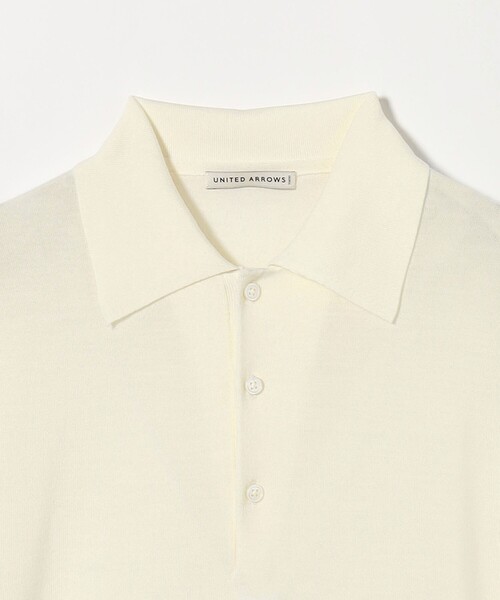 【新品未使用】UNITED ARROWS ウールポロシャツ Mサイズ UNITED ARROWS ポロシャツ ウール ハイゲージ ニットポロシャツ