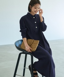 STYLE DELI（スタイルデリ） ワンピース プリーツ加工襟付き長袖