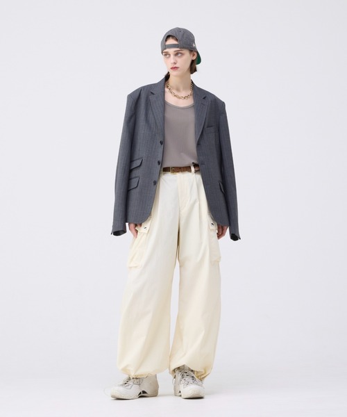 soerte タンクトップ TRICOT PIQUE SLEEVELESS PLEATS TANKTOPS