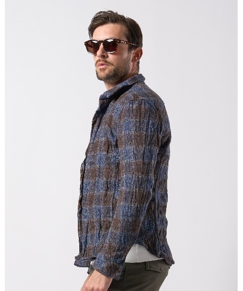 wjk チェックシャツ wjk シャツ 2-hook tweedy check メンズ : ZOZOTOWN Yahoo!店 - 通販