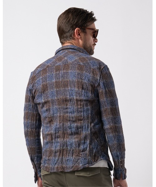 wjk シャツ 2-hook tweedy check メンズ : ZOZOTOWN Yahoo!店 - 通販