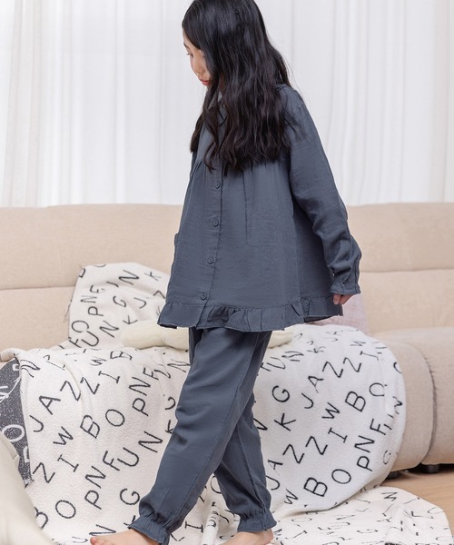 DAY CLOSET パジャマ ルームウェア キッズ 長袖ステッチフリル