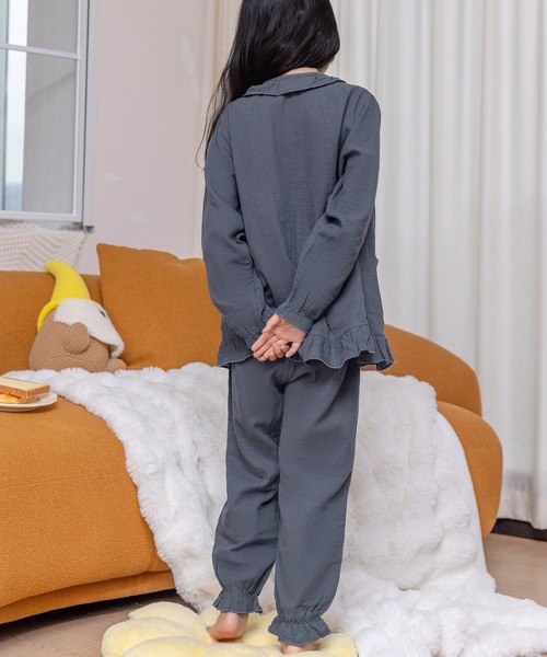 DAY CLOSET パジャマ ルームウェア キッズ 長袖ステッチフリル