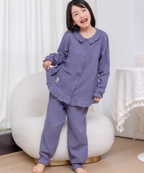 DAY CLOSET パジャマ ルームウェア キッズ 長袖ステッチフリル