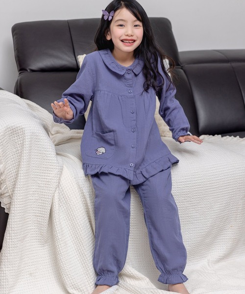 【まとめ買い】子供服　部屋着・パジャマ　長袖　通年着用可　6着セット　 DAY CLOSET パジャマ ルームウェア キッズ 長袖ステッチフリル
