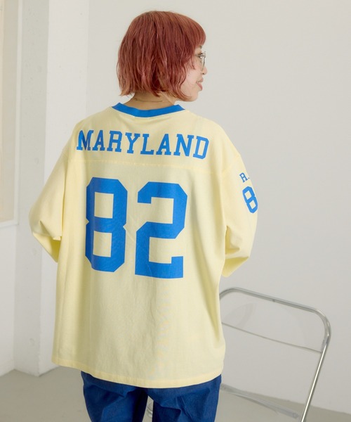 tシャツ 「Champion」フットボールTシャツ レディース