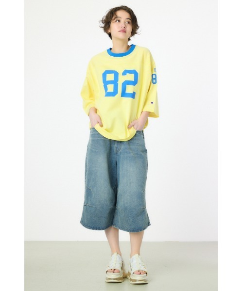 Champion×RODEOCROWNS レディース RODEO CROWNS WIDE BOWL tシャツ 「Champion」フットボールT