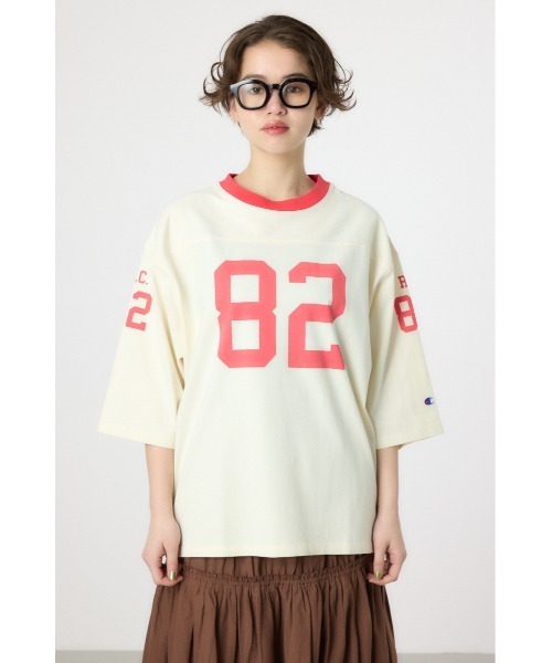 Champion×RODEOCROWNS レディース RODEO CROWNS WIDE BOWL tシャツ 「Champion」フットボールT