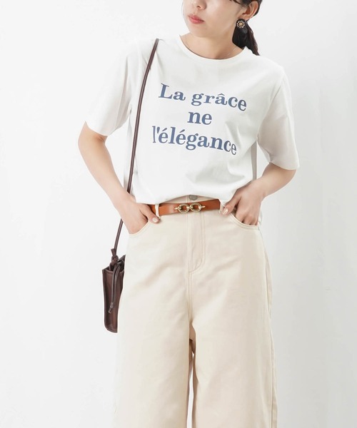 tシャツ LC/LLL フレンチロゴプリントT レディース LADY LUCK LUCA tシャツ LC/LLL フレンチロゴプリントT