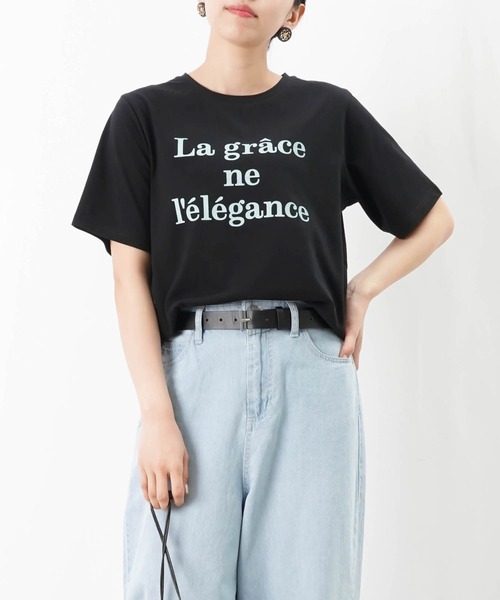 tシャツ LC/LLL フレンチロゴプリントT レディース LADY LUCK LUCA tシャツ LC/LLL フレンチロゴプリントT