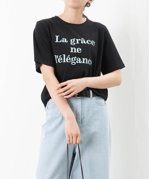 tシャツ LC/LLL フレンチロゴプリントT レディース LADY LUCK LUCA tシャツ LC/LLL フレンチロゴプリントT