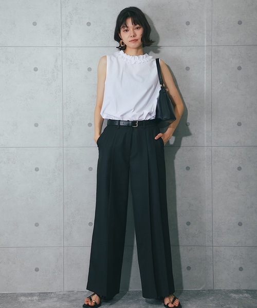SORA☻8/8〜出品、発送お休みします AS KNOW ブラウス シャツ 後レースアップスキッパーシャツ