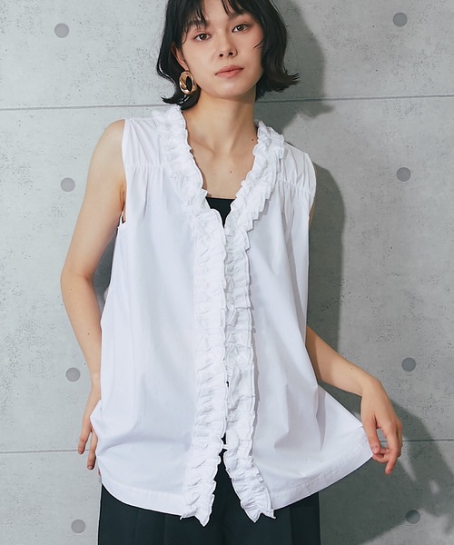 SMILE ORCHID ブラウス シャツ 前後2wayフリルトップス