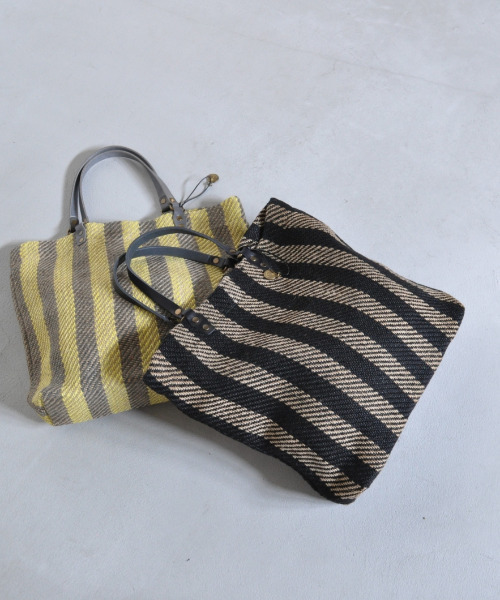 トートバッグ 「手機ならではの質感」CL3761 HAND＆WORK STRIPE JUTE TOTE レディース メンズ_1